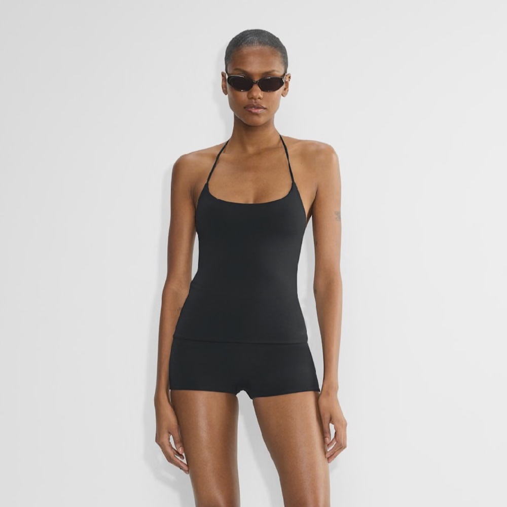 Aritzia Original Contour Grace Halter Top - Black Halter Neck Top